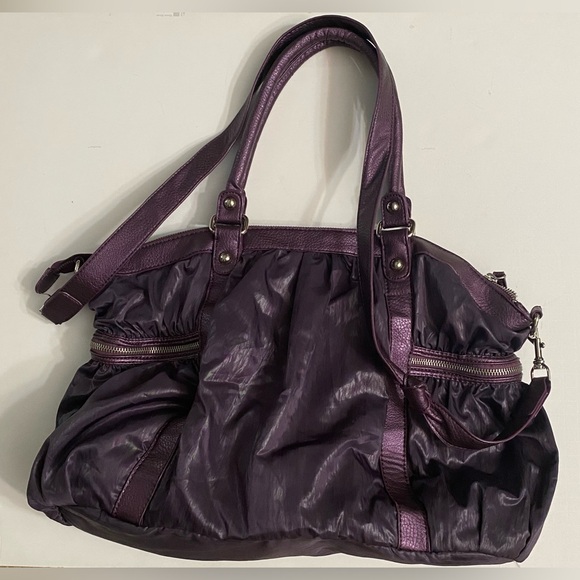 RARE ALDO Hobo Handbag/ Messenger Purple And Gorgeous Metal Hardware - Picture 13 of 16